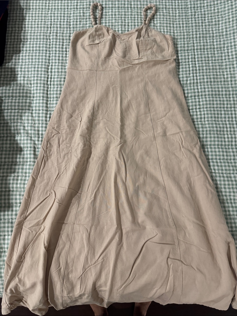Jessica Simpson Neutral Beige Maxi Dress with Braided Straps